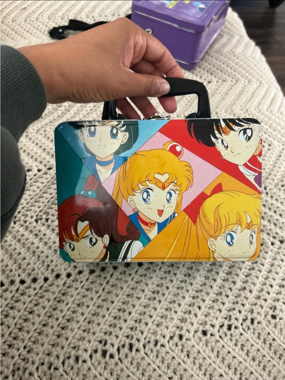 Vintage Sailormoon aluminum Tin case